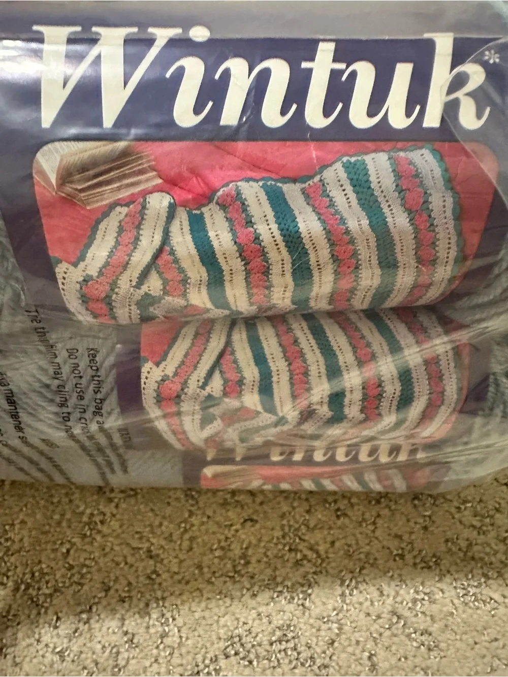 Vintage Caron Wintuk Yarn - Federal Blue, 3 Skeins Same Dye Lot